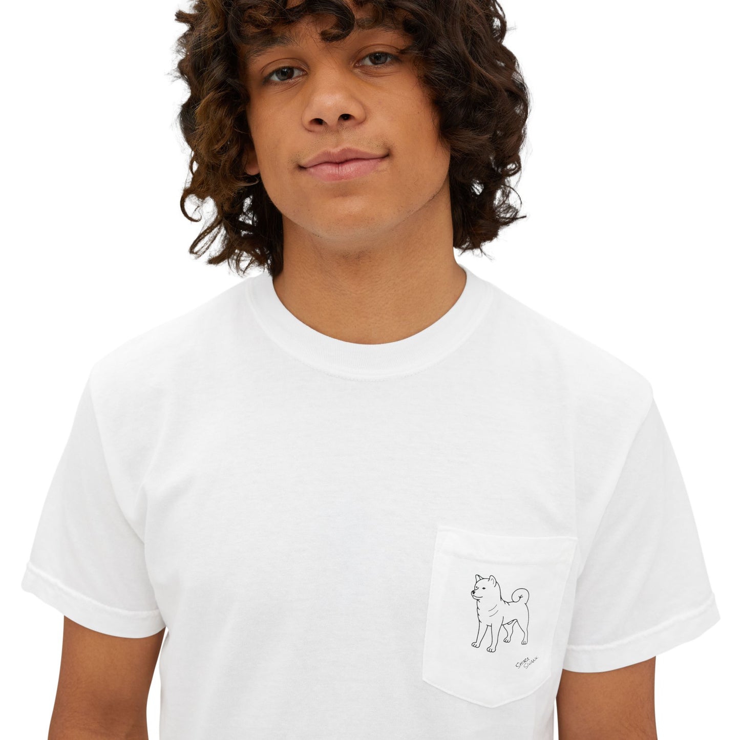 SHIBA SWANK Short Sleeve Pocket T-Shirt, Several Color Tees, Unisex Shirt, Print On Front Pocket And Back