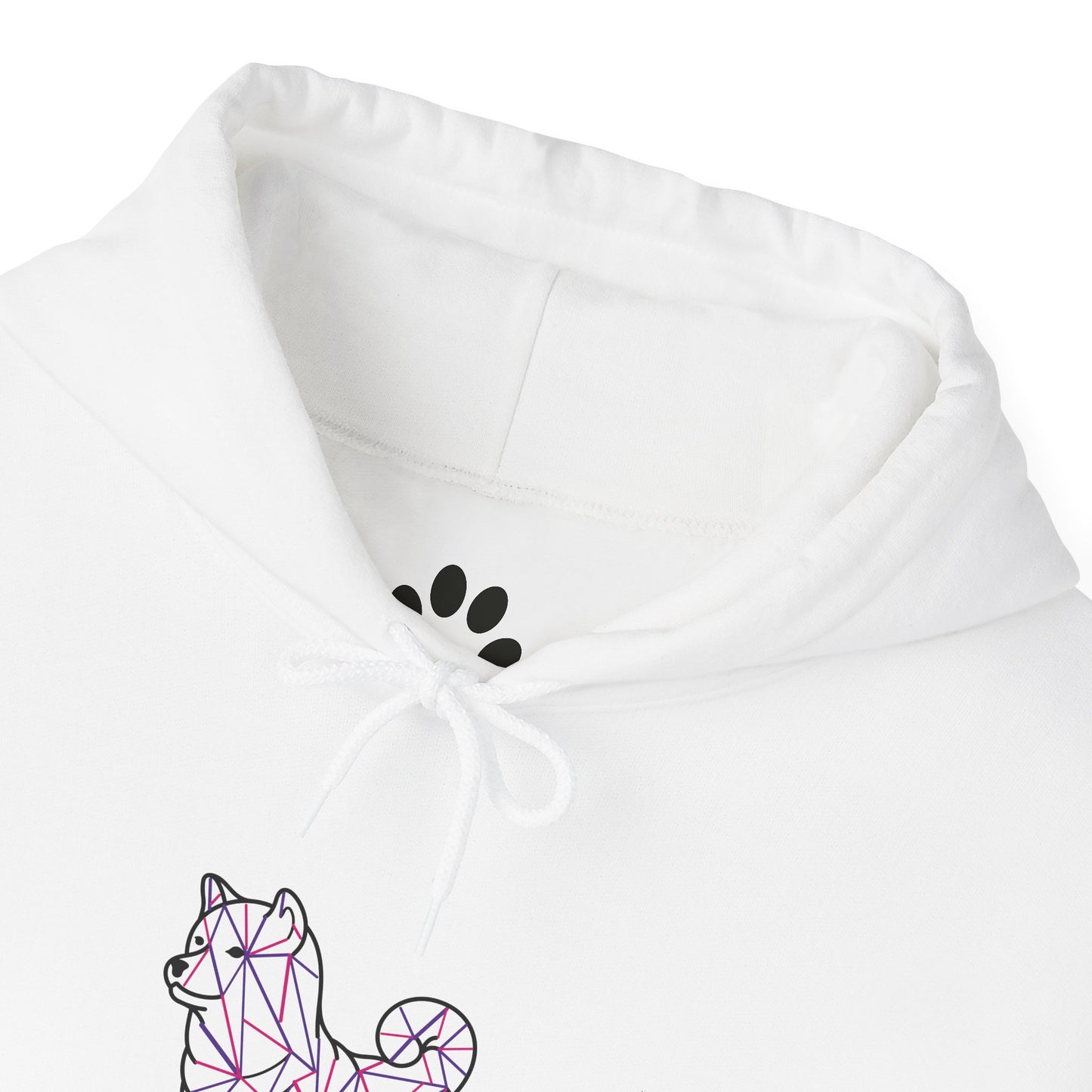 SHIBA SWANK Long Sleeve Athletic Casual Hoodie - Unisex Heavy Blend™ Hooded Sweatshirt, Pink & Purple Design