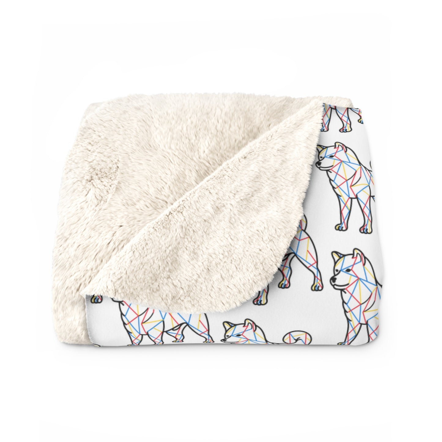 Shiba Inu Sherpa Fleece Blanket