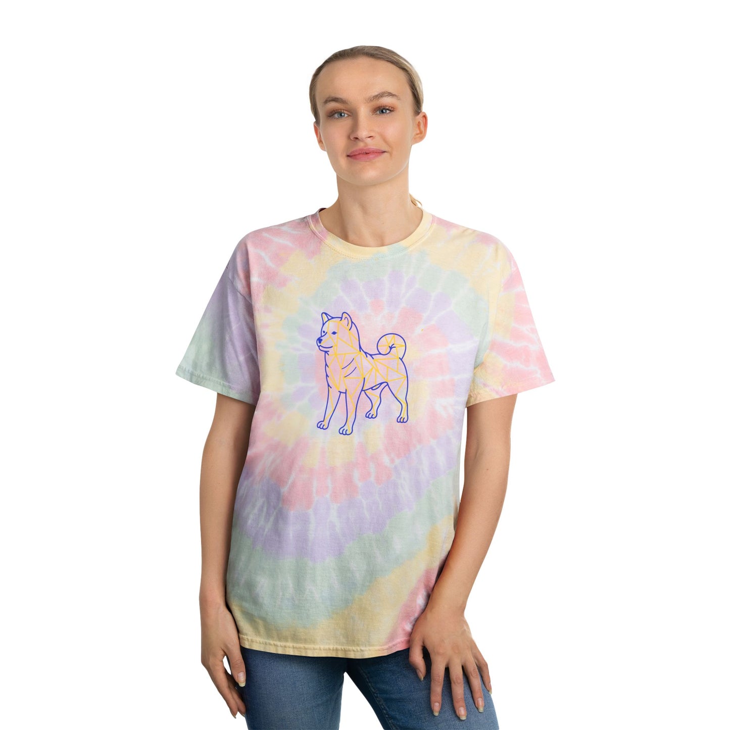 Tie-Dye Pastel Short Sleeve T-shirt, Men and Women, Front Design