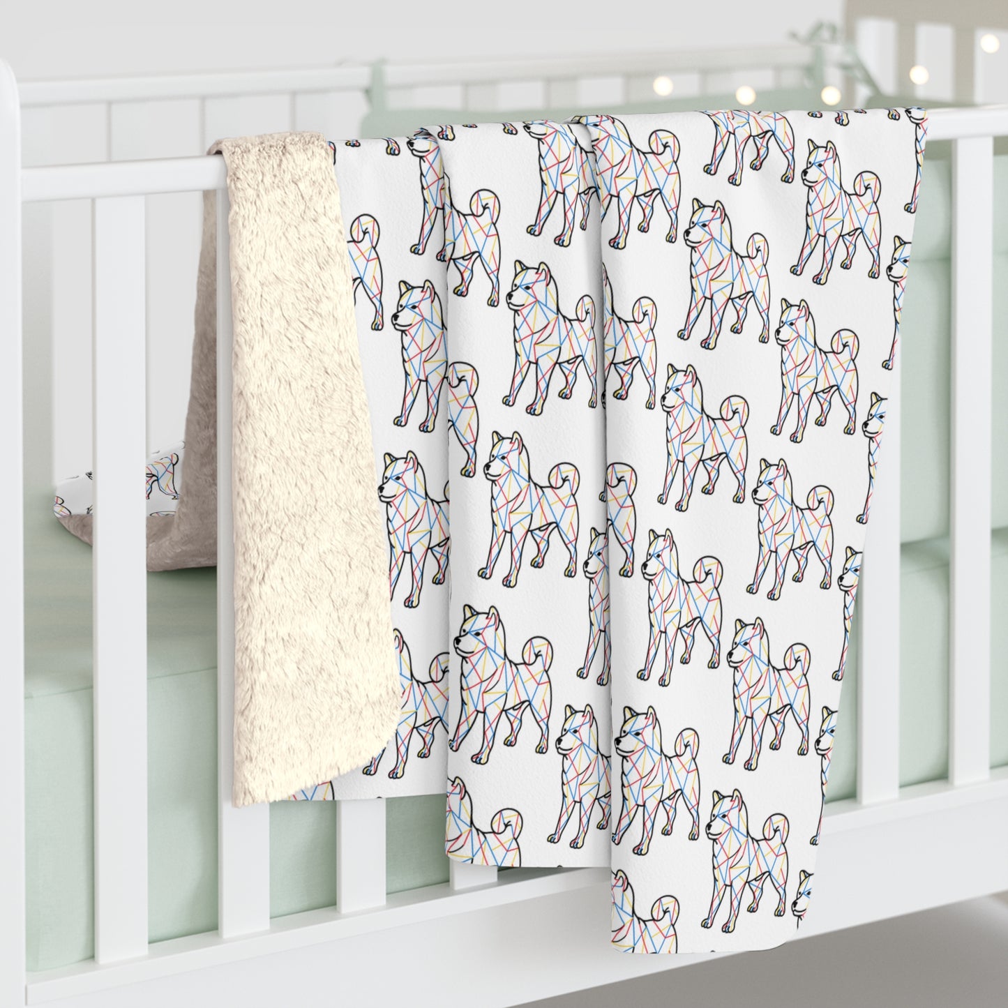 Shiba Inu Sherpa Fleece Blanket