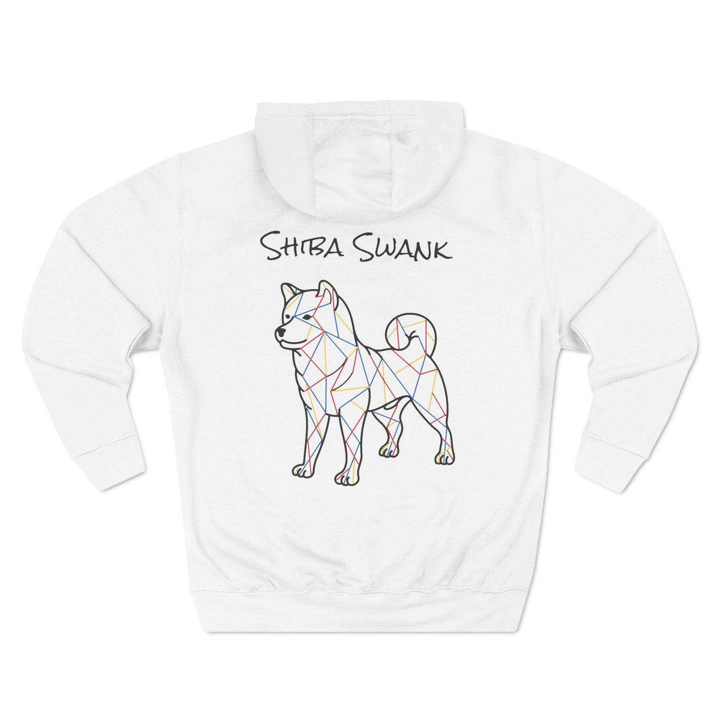 SHIBA SWANK - Unisex Three-Panel Fleece Hoodie, Front And Back Design