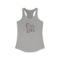 Womens Racerback Tank - Original SHIBA SWANK Design - Positivity, Happiness, Strength
