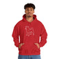 SHIBA SWANK Long Sleeve Unisex Heavy Blend™ Hooded Sweatshirt, Design On Front, Back and Sleeve