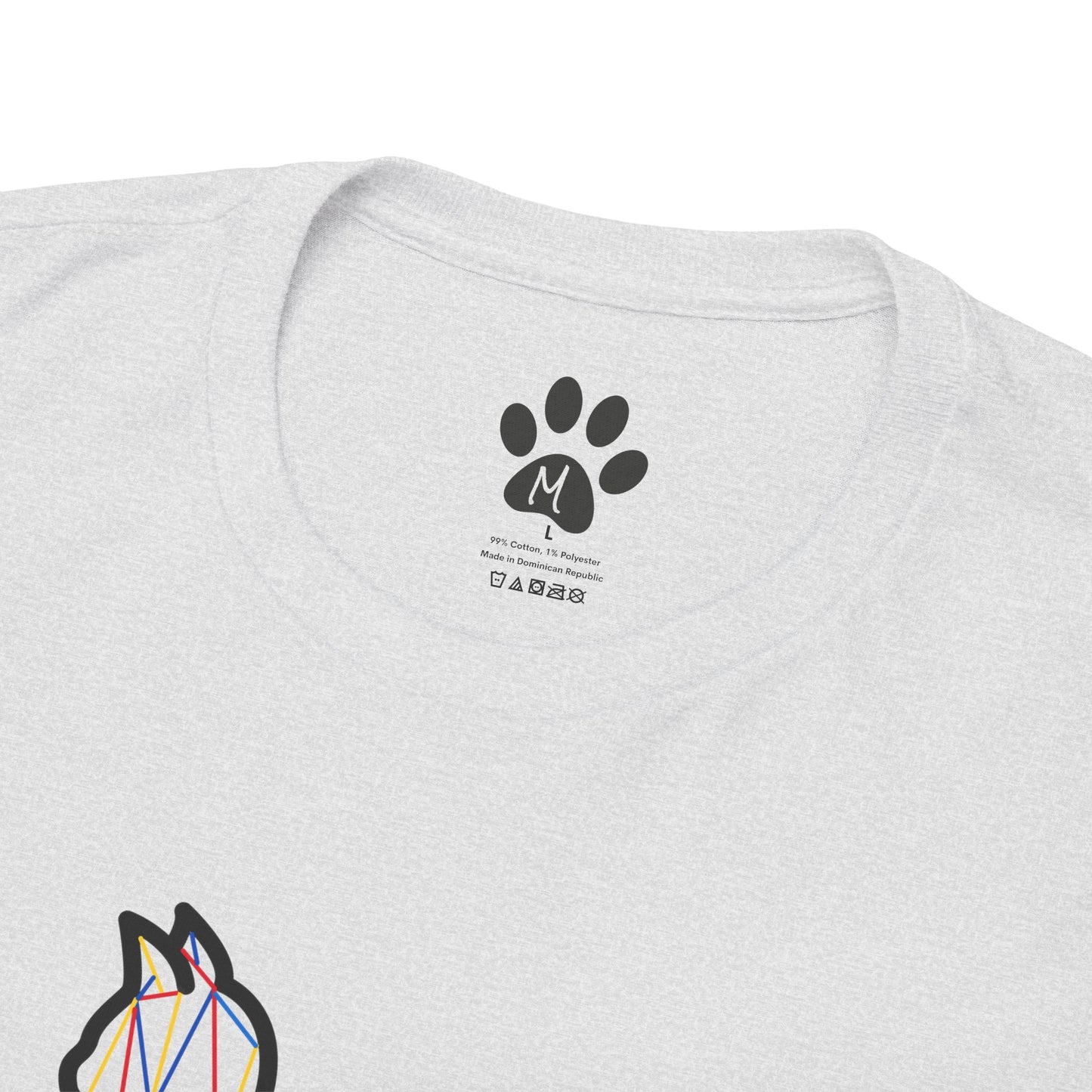 Sleek Silhouette of Cat Feline Unisex Heavy Cotton Tee, Shiba Swank, Paw Print, Casual Tshirt, Trendy Graphic Shirt