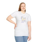 SHIBA SWANK Short Sleeve Unisex T-Shirt, Casual Activewear, Blue & Yellow Design