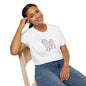 SHIBA SWANK Short Sleeve Unisex T-Shirt, Casual Activewear, Pink & Purple Design
