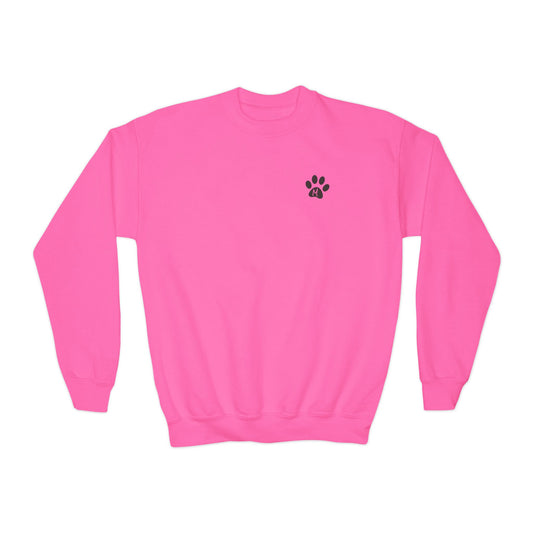 SHIBA SWANK Youth Crewneck Sweatshirt - Front & Back Design - Great for School, Sports or Lounging at Home or With Friends