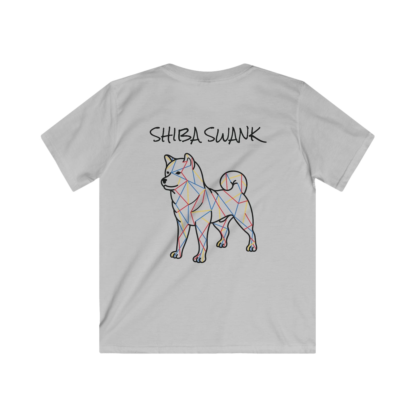 SHIBA SWANK Kids Short Sleeve Soft T-Shirt, Front & Back Design