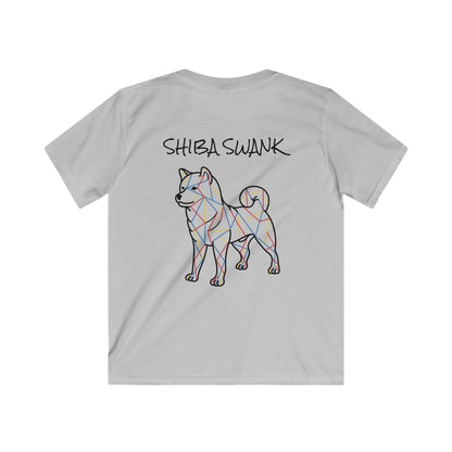 SHIBA SWANK Kids Short Sleeve Soft T-Shirt, Front & Back Design