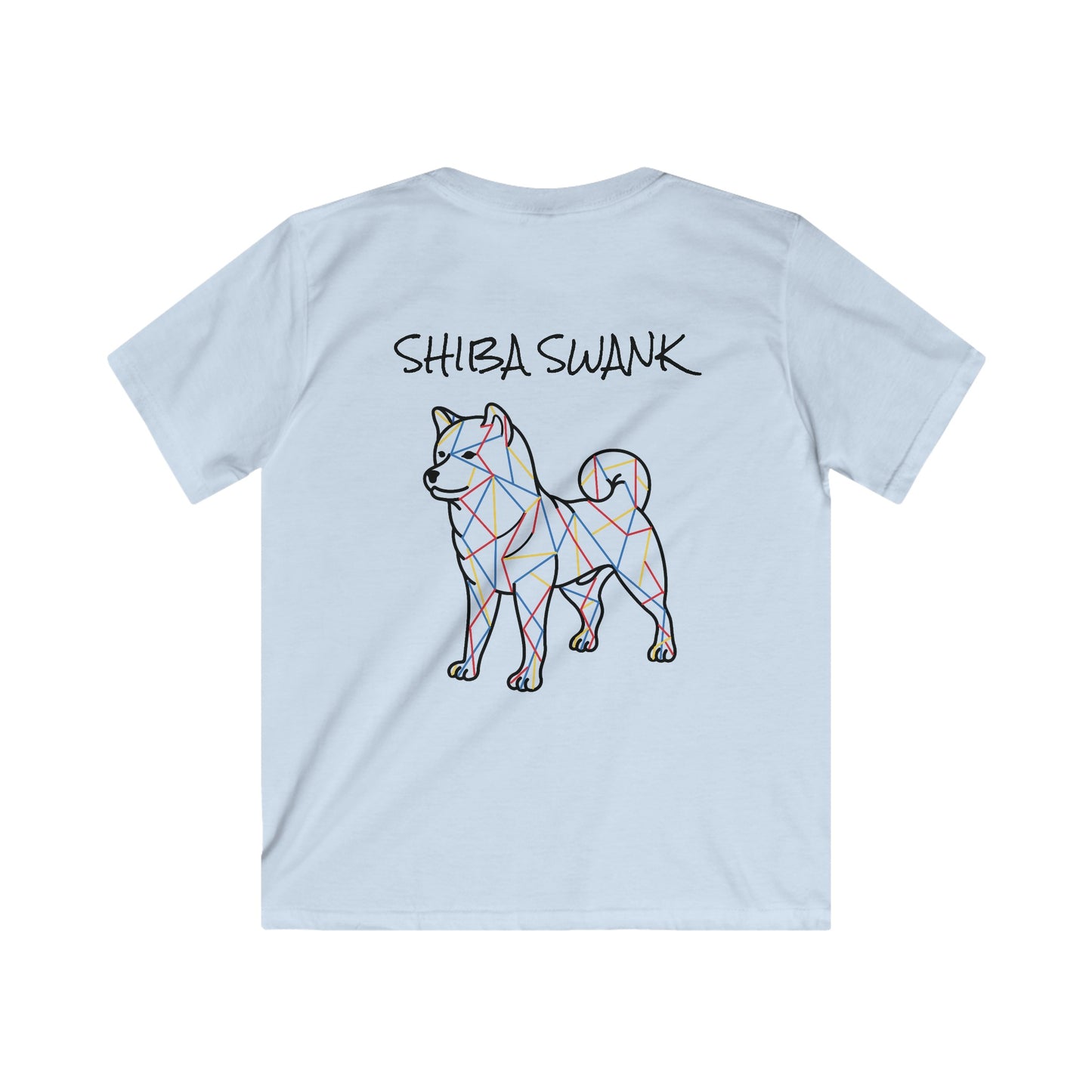 SHIBA SWANK Kids Short Sleeve Soft T-Shirt, Front & Back Design