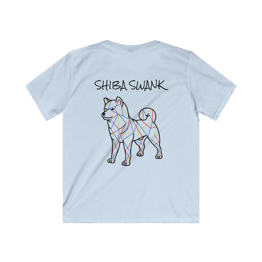 SHIBA SWANK Kids Short Sleeve Soft T-Shirt, Front & Back Design