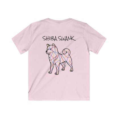 SHIBA SWANK Kids Short Sleeve Soft T-Shirt, Front & Back Design