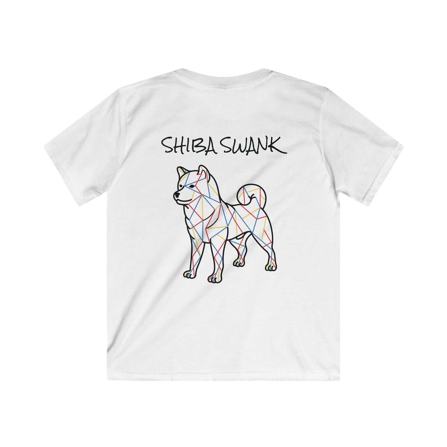 SHIBA SWANK Kids Short Sleeve Soft T-Shirt, Front & Back Design