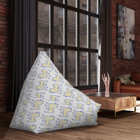 Bean Bag Cover - Shiba Inu Design  - Blue and Yellow