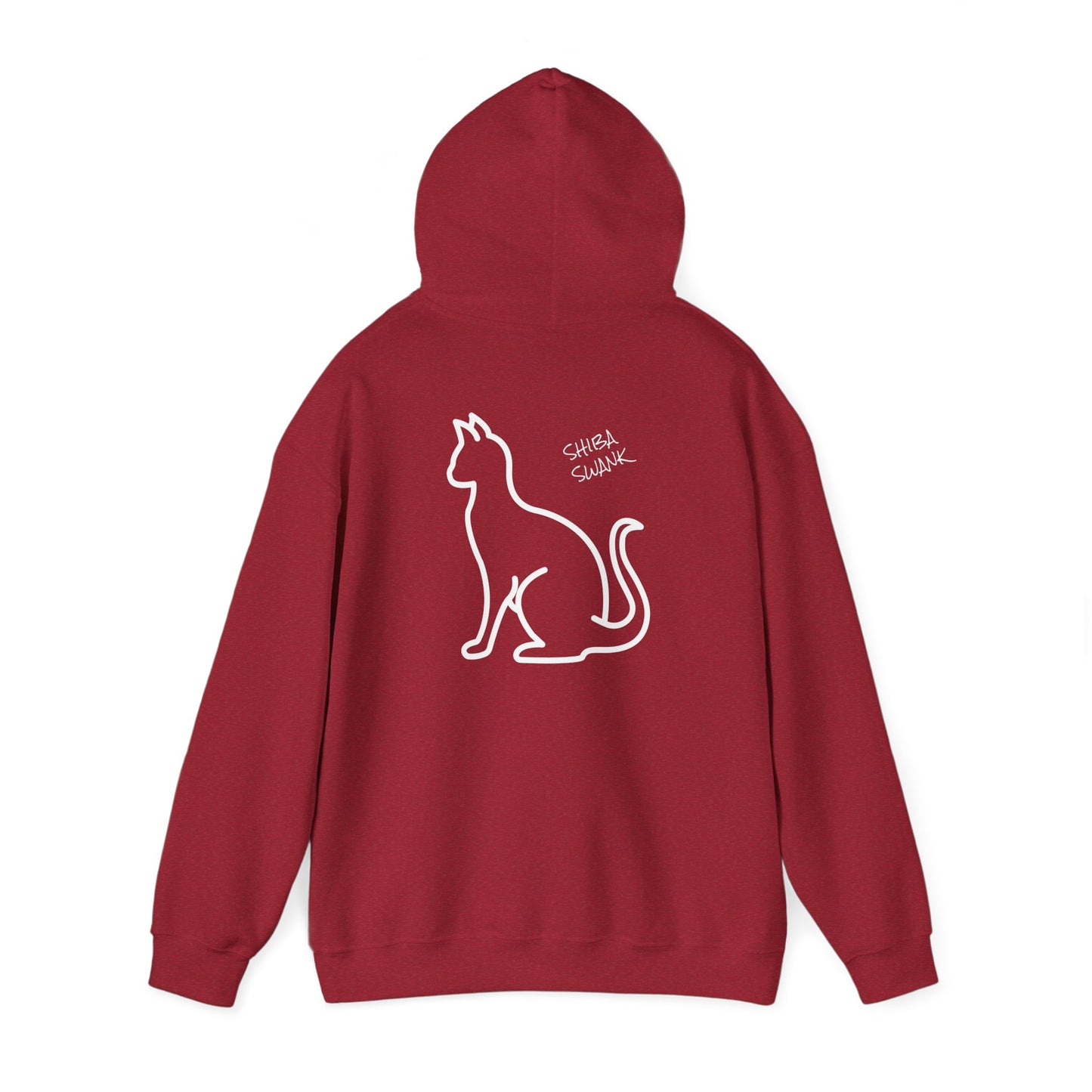 SHIBA SWANK Feline Hooded Sweatshirt - Unisex  - Long Sleeve -  Front and Back Design