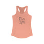 Womens Racerback Tank - Original SHIBA SWANK Design - Positivity, Happiness, Strength
