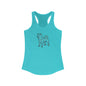 Womens Racerback Tank - Original SHIBA SWANK Design - Positivity, Happiness, Strength