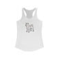 Womens Racerback Tank - Original SHIBA SWANK Design - Positivity, Happiness, Strength