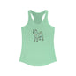 Womens Racerback Tank - Original SHIBA SWANK Design - Positivity, Happiness, Strength