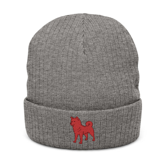 Shiba Cozy Warm Knit  Embroidered Beanie