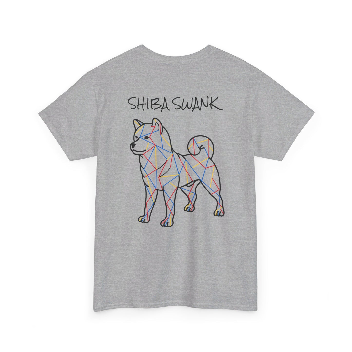 SHIBA SWANK Unisex HEAVY Cotton T Shirt Short Sleeve Multi Colored Design Cute Shiba Shirt For Your Family & Friends