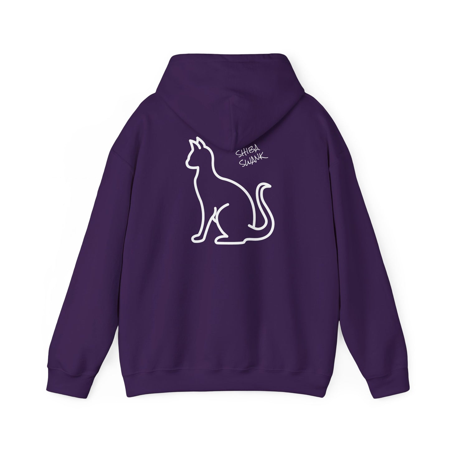 SHIBA SWANK Feline Hooded Sweatshirt - Unisex  - Long Sleeve -  Front and Back Design