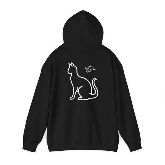 SHIBA SWANK Feline Hooded Sweatshirt - Unisex  - Long Sleeve -  Front and Back Design