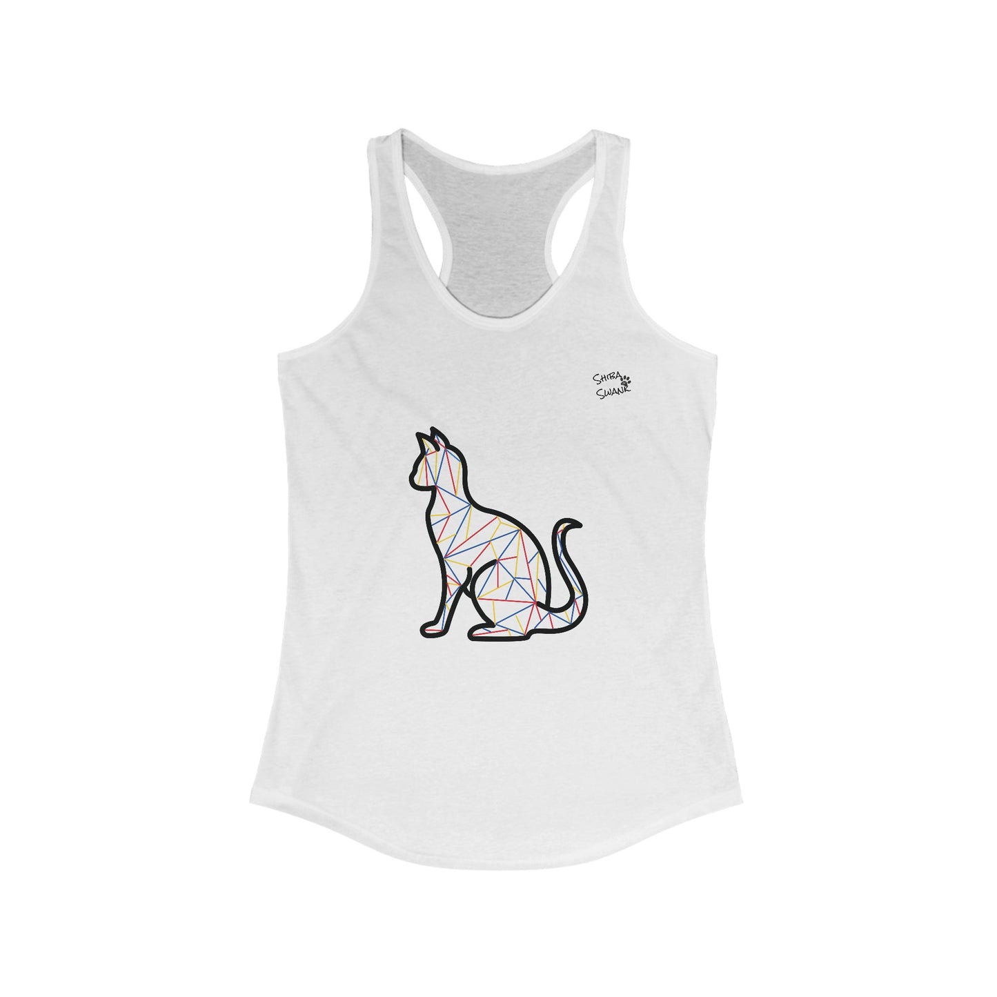 Cat Feline Racerback Tank Top for Women - Yoga, Summer, Hiking, Biking, Beach or the Gym - Tanks, Multiple Colors & Designs, Casual