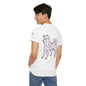 SHIBA SWANK Short Sleeve Pink & Purple Design On Front And Back, Unisex Cotton Top Available In Grey, Pink, Green And White