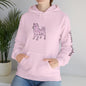SHIBA SWANK Long Sleeve Athletic Casual Hoodie - Unisex Heavy Blend™ Hooded Sweatshirt, Pink & Purple Design
