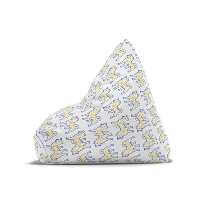 Bean Bag Cover - Shiba Inu Design  - Blue and Yellow