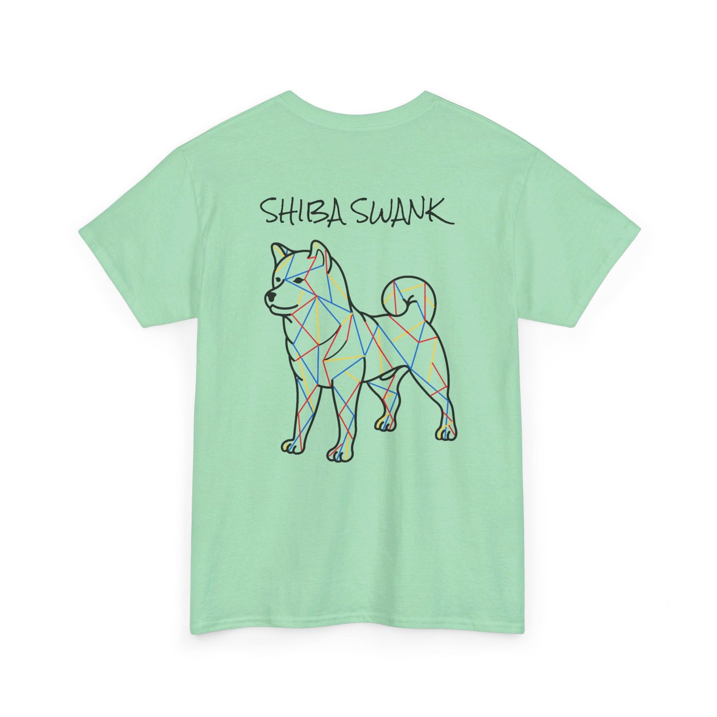 SHIBA SWANK Unisex HEAVY Cotton T Shirt Short Sleeve Multi Colored Design Cute Shiba Shirt For Your Family & Friends