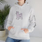 SHIBA SWANK Long Sleeve Athletic Casual Hoodie - Unisex Heavy Blend™ Hooded Sweatshirt, Pink & Purple Design