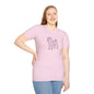 SHIBA SWANK Short Sleeve Unisex T-Shirt, Casual Activewear, Pink & Purple Design