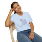 SHIBA SWANK Short Sleeve Unisex T-Shirt, Casual Activewear, Pink & Purple Design