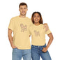 SHIBA SWANK Short Sleeve Unisex Heavy Cotton  T-Shirt, Pink & Purple Design, Casual and Activewear