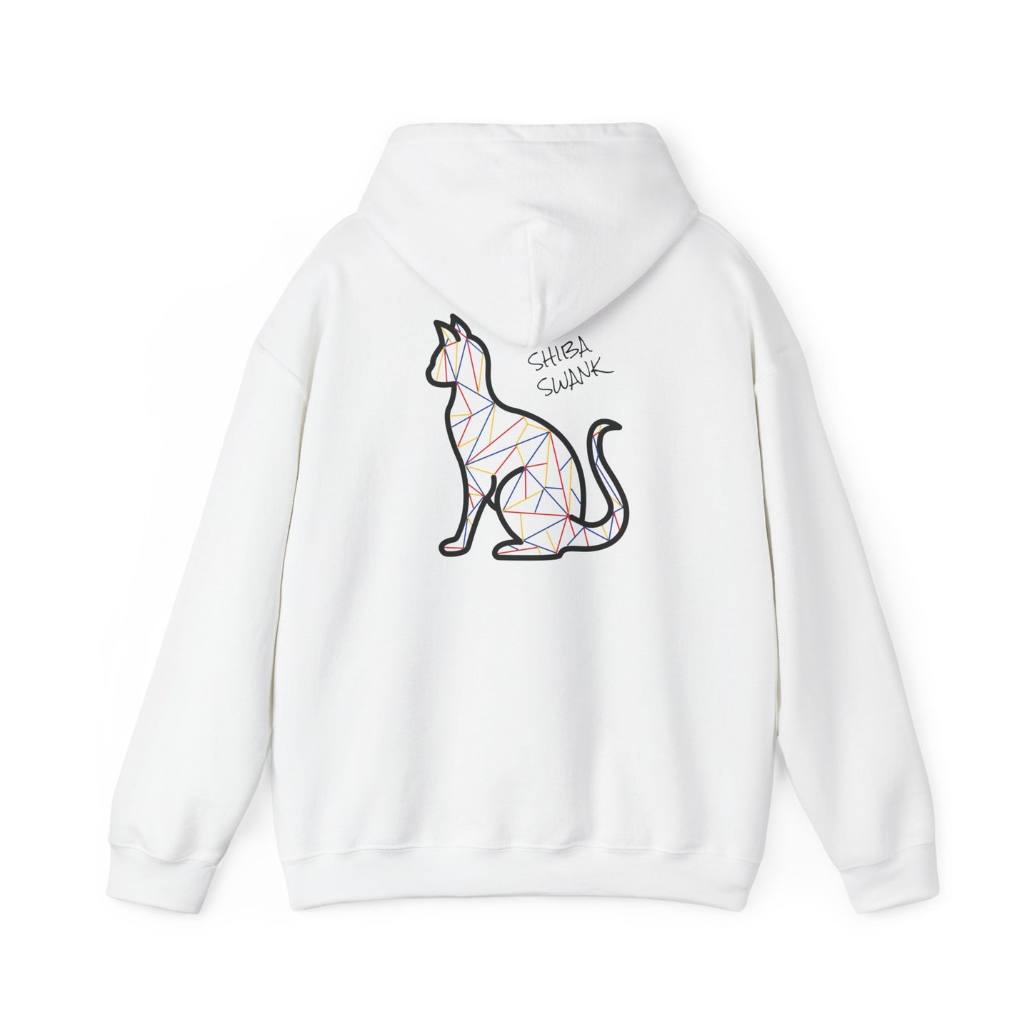 SHIBA SWANK Feline Hooded Sweatshirt  Unisex  - Long Sleeve - Multi Colored - Front and Back Design