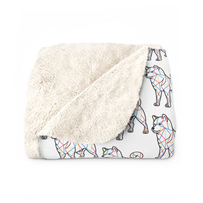 Shiba Inu Sherpa Fleece Blanket