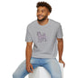 SHIBA SWANK Short Sleeve Unisex T-Shirt, Casual Activewear, Pink & Purple Design