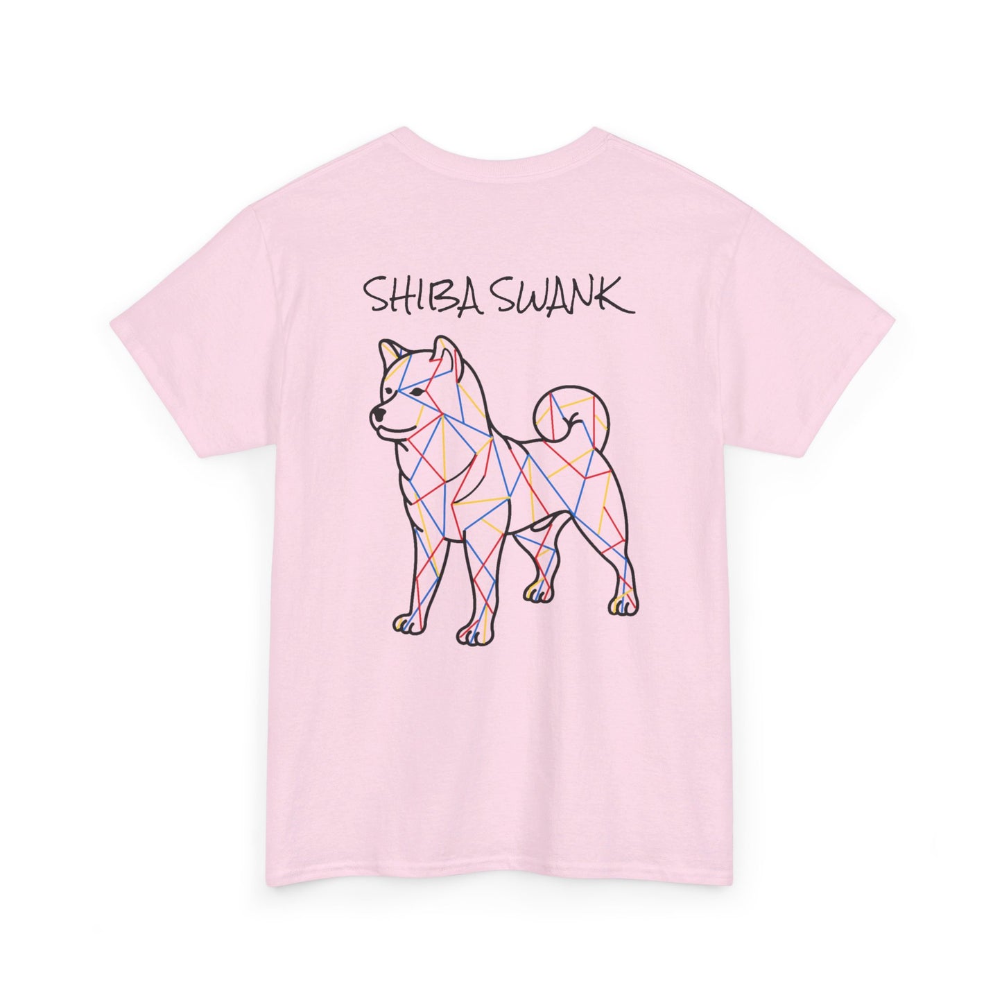 SHIBA SWANK Unisex HEAVY Cotton T Shirt Short Sleeve Multi Colored Design Cute Shiba Shirt For Your Family & Friends