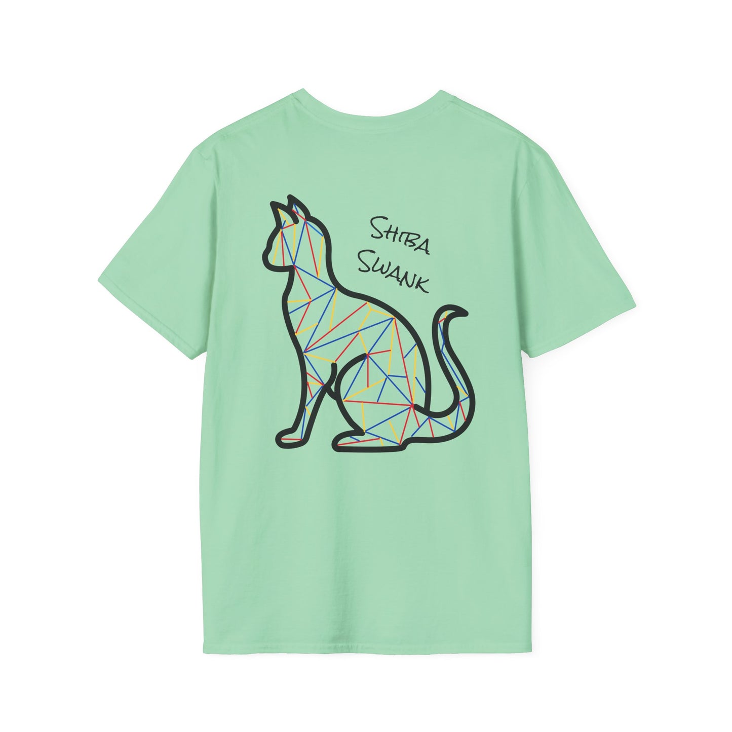 Shiba Swank - Cat - T-Shirt, Feline Symbolizing Strength & Happiness Shirt, Positive Vibes Top, Cute Animal Graphic Tee