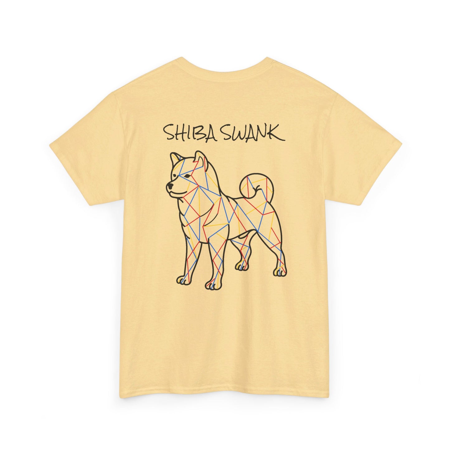 SHIBA SWANK Unisex HEAVY Cotton T Shirt Short Sleeve Multi Colored Design Cute Shiba Shirt For Your Family & Friends