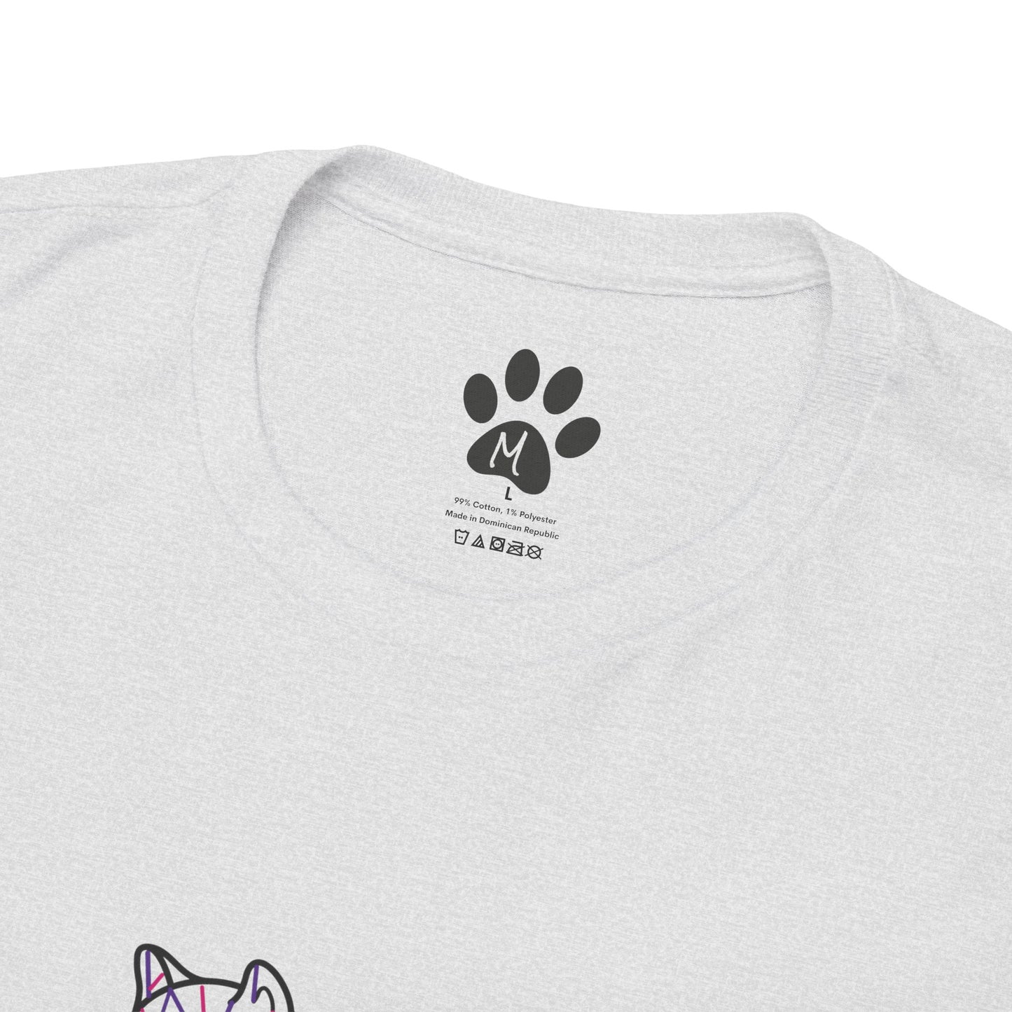 Purple and Pink Unisex Heavy Cotton Tee, Shiba Swank, Paw Print, Casual Tshirt, Trendy Graphic Shirt