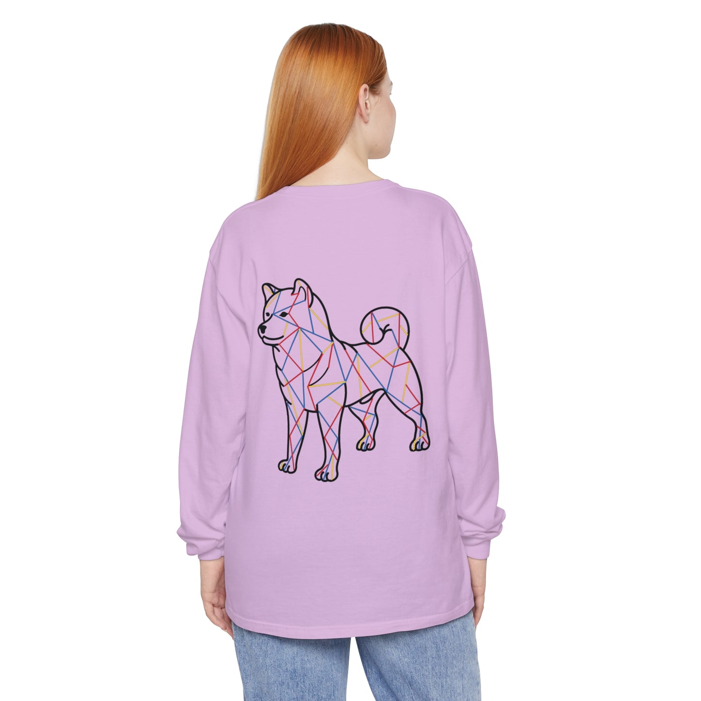 SHIBA SWANK Long Sleeve Shirt, Comfortable Tee, Multi Color Design, Unisex Tshirt, Men Women Fashion Top