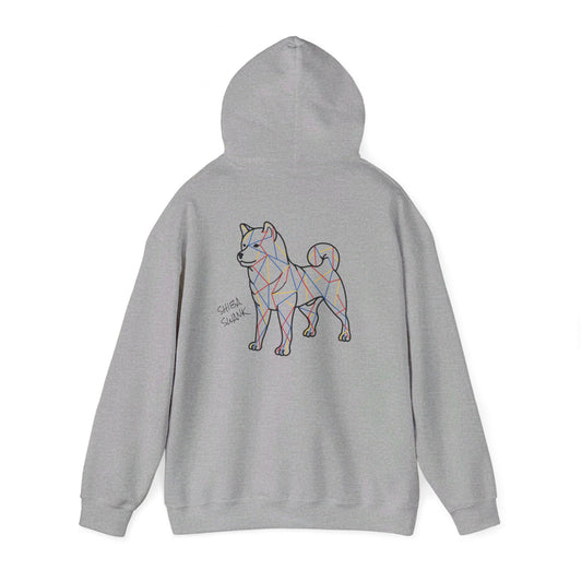 SHIBA SWANK Hooded Sweatshirt - Unisex  - Long Sleeve - Multi Colored - Front and Back Design