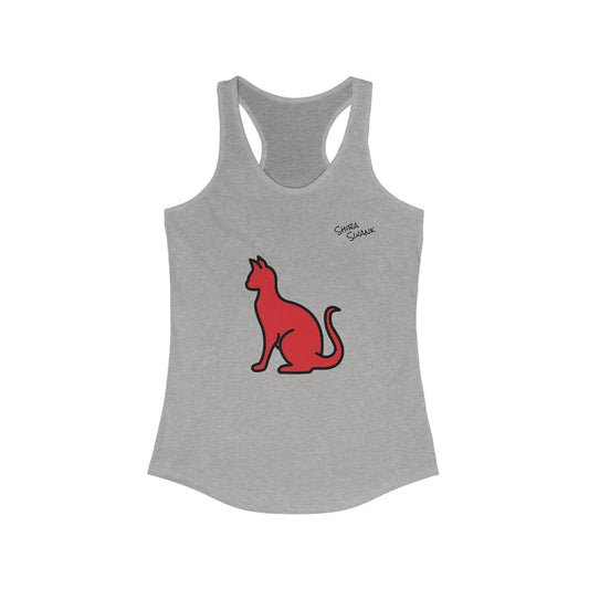 Cat Feline Racerback Tank Top for Women - Yoga, Summer, Hiking, Biking, Beach or the Gym - Tanks, Multiple Colors & Designs, Casual