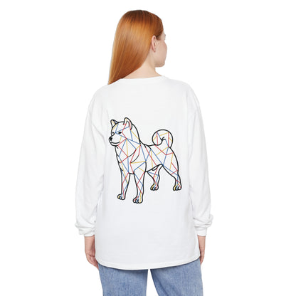 SHIBA SWANK Long Sleeve Shirt, Comfortable Tee, Multi Color Design, Unisex Tshirt, Men Women Fashion Top