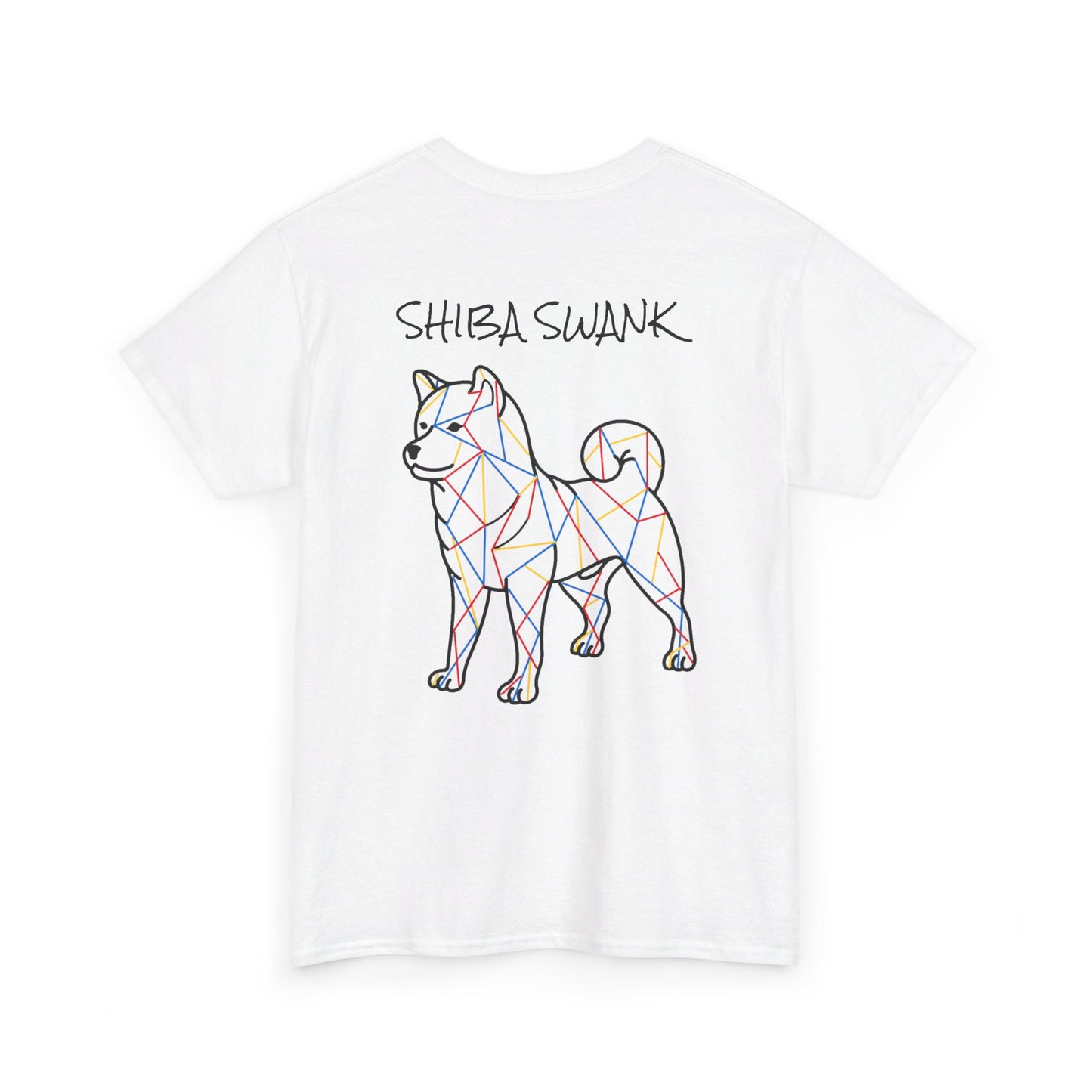 SHIBA SWANK Unisex HEAVY Cotton T Shirt Short Sleeve Multi Colored Design Cute Shiba Shirt For Your Family & Friends