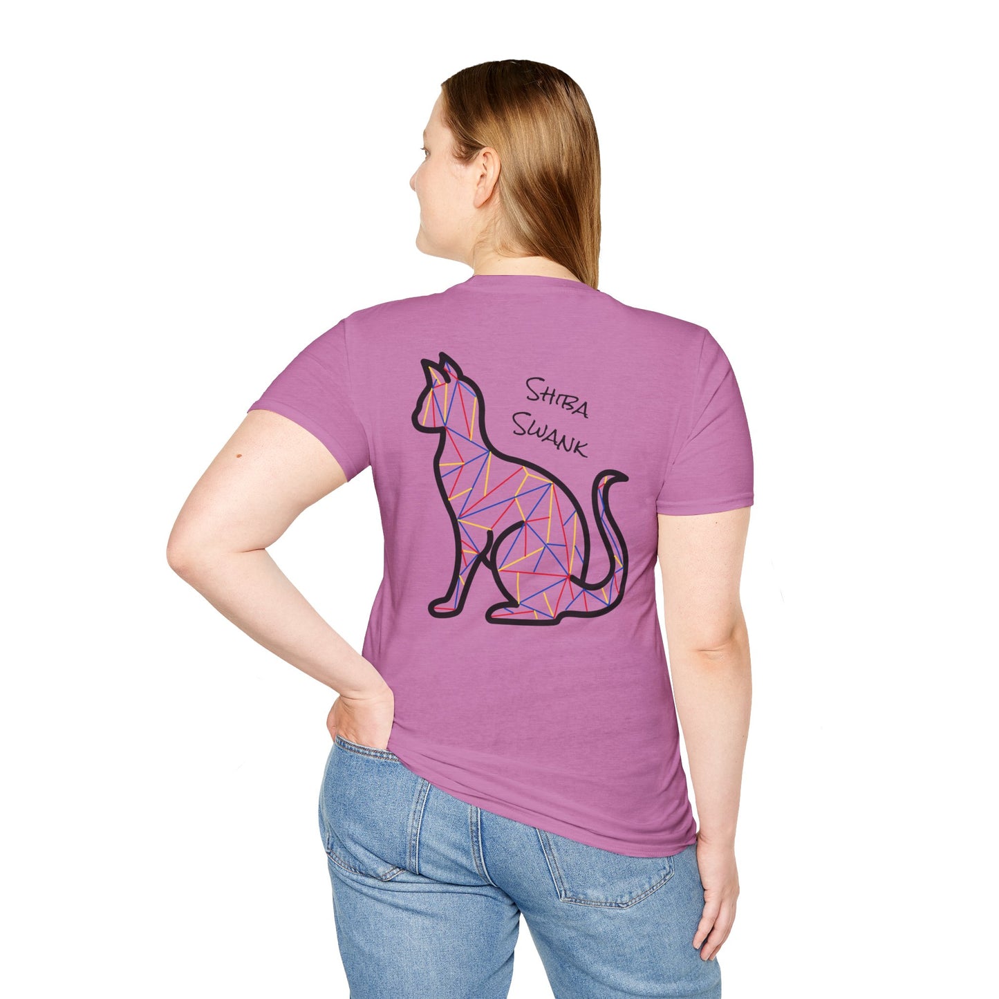 Shiba Swank - Cat - T-Shirt, Feline Symbolizing Strength & Happiness Shirt, Positive Vibes Top, Cute Animal Graphic Tee